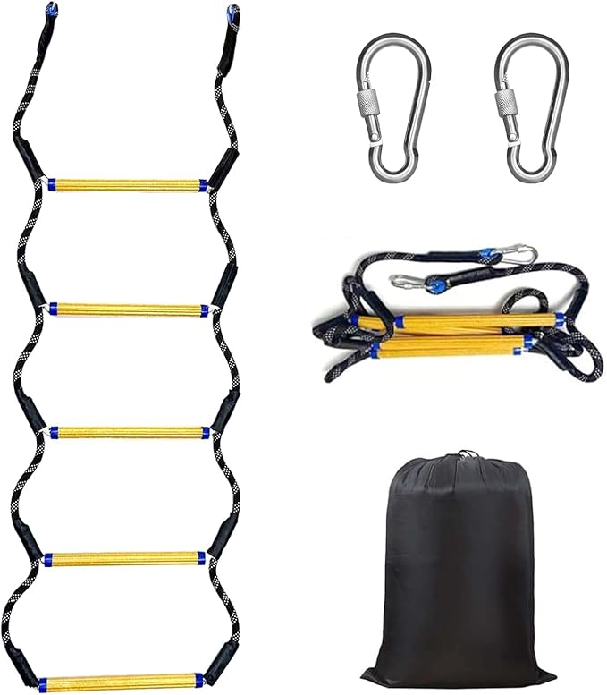 Heavy Duty 5-Step Boat Rope Ladder – 400lbs Capacity, Extra-Long Design for Easy Boarding. Perfect for Inflatable Boats, Fishing Boats, Kayaks, Motorboats, and Canoes. Ideal for Safe Marine Use