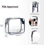 BAGSMART Toiletry Bag Hanging Travel Makeup Organizer with TSA Approved Transparent Cosmetic Bag Makeup Bag for Full Sized Toiletries, Medium-Navy