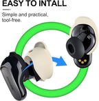 [3 Pairs] Ear Tips Cover for Bose QuietComfort Earbuds II (2022) &Bose QuietComfort Ultra Earbuds (2023), Silicone Sport Ear Hook Cover, Anti-Slip Replacement Eartip Accessories (S,M,L) (White)