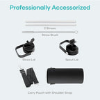 BUZIO 40oz Insulated Water Bottle, Stainless Steel Double Wall Water Flask (Cold for 48 Hrs) Leak Proof Sports Bottles Jug with Straw Lid Flex Cap Metal Canteen for Gym Travel Camping,Purple Green