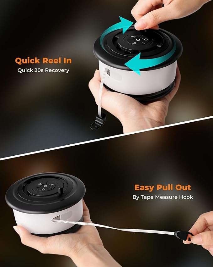 Camping String Lights, Retractable 32.8ft RGB Flash Lamp, Rechargeable Fairy LED Rope Lights Outdoor Waterproof, Portable Hanging Lantern for Outside Tent Patio Awning Garden RV Essentials