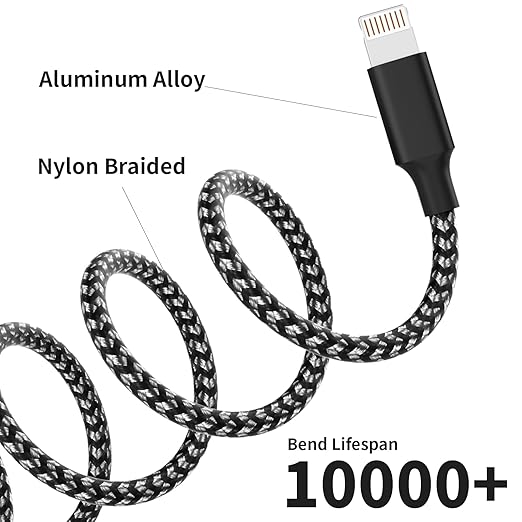 Multi Charging Cable(2pack 4ft), 3 in 1 Charger Cable Nylon Braided Phone Charger Cord, Universal Charging Cable with Type-C/Micro USB and IP Port, Compatible with Most Cell Phones and More