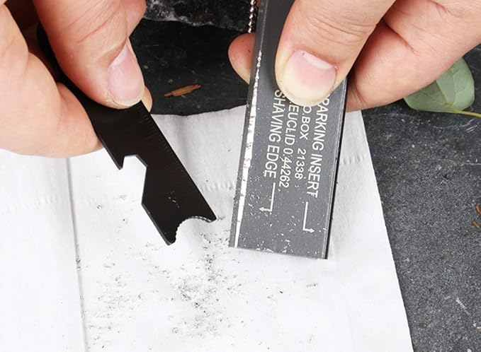 Magnesium Flint Fire Starter, Survival Fire Blocks with Striker for Camping/Hiking/Emergency (4 Pack)