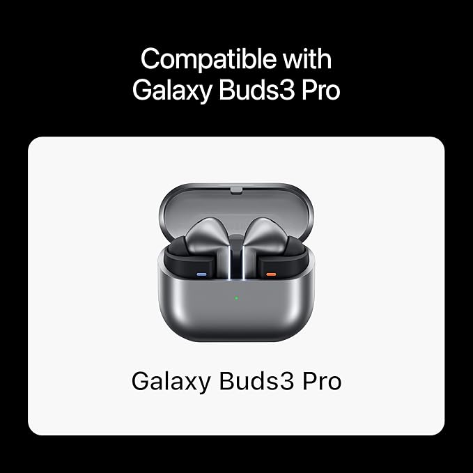 Premium Multi-Flange Eartips for Galaxy Buds3 Pro (Black, Medium) – Always Fits, Never Slips