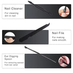Nail Clipper & Grooming Set,10-Piece Manicure Set, Nail Care Kit with Travel Case, Ideal Christmas Gift or Stocking Filler Stuffers for Men & Women
