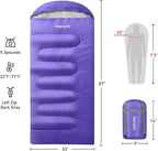 Atarashi Camping Sleeping Bag- 4 Seasons for Adults, Light, Warm, Extra-Large with Compression Sack- Great for Hiking, Backpacking & Outdoor Adventures