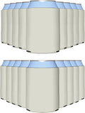 PartyPrints 25 Pack Grey Sandstone Blank Can Cooler Sleeves, Customizable Bulk Sublimation Insulated Foam for Beer, Collapsible Plain Drink Holder, Cold Soda Insulator, 12oz Regular, 16oz Tall Cans