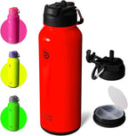 BOTTLE BOTTLE 40 oz sports water bottle stainless steel insulated water bottle with straw and pills holder
