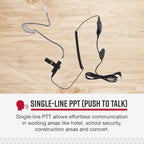 Cobra RX680 2-Pack Walkie Talkies & Compatible Cobra GA-SV01 2P Surveillance Headset Microphones: Rugged & Splashproof Two-Way Radios, Rechargeable, 60 Preset Channels, 38-Mile Range, Black/Orange