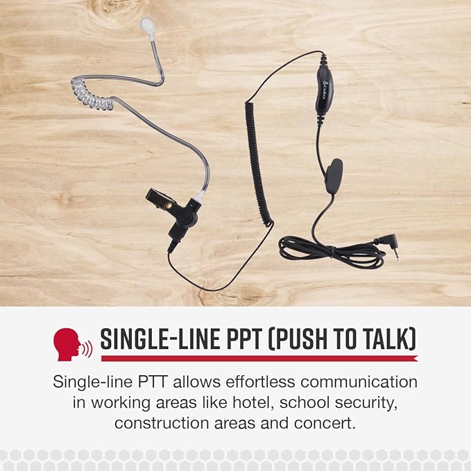 Cobra RX680 2-Pack Walkie Talkies & Compatible Cobra GA-SV01 2P Surveillance Headset Microphones: Rugged & Splashproof Two-Way Radios, Rechargeable, 60 Preset Channels, 38-Mile Range, Black/Orange