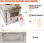 Fitinhot Tent Stove, Portable Camping Wood Burning Stoves Stainless Steel with Chimney Pipes for Outdoor Cookout, Hiking, Travel, Backpacking Trips (Silver)