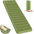 Single Self-Inflating Camping Mattress, with Pillow and Built-in Foot Pump, Comfortable & Portable for Backpacking, Hiking and Camping with Portable Storage Bag