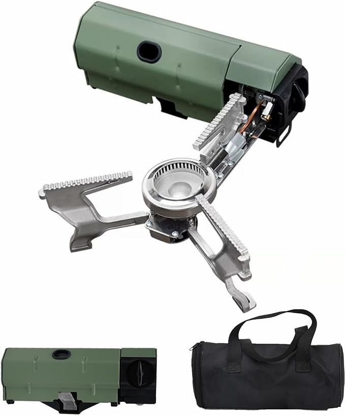 ONLYFIRE OUTDOOR LIVING Foldable Camping Stove with Storage Bag, Portable Butane Stove with Bottle Opener, Gas Stove for Picnic, Backpacking Hiking, Adventure, Car Travel, RV Trip, Emergency, GS330