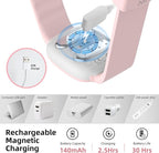 EmeTerm Fashion Pink Anti-Nausea Wristband Relieve Morning Motion Travel Sickness Rechargeable Drug Free Bands without Side Effects - Extra 2pack Conductive Gel