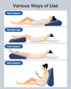 Luxtude Inflatable Wedge Pillow for Sleeping, Travel Wedge Pillow for Back Pain Relief, Knee Leg Elevation Support, Inflatable Bed Pillows for Sleeping, Back Support for Sitting Up