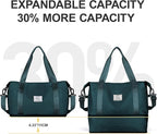 Travel Duffel Bag, Sports Tote Gym Bag, Shoulder Weekender Overnight Bag for Women