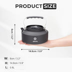 Alocs 0.8L Kettle Teapot, Portable Camping Coffee Pot, Hard-Anodized Aluminum Camping Kettle, Compact Tea Kettle for Stove Top, Outdoor, Hiking, Camping, Picnic and Traveling.