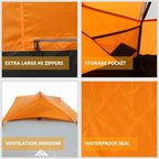 Forceatt Tent for 2 and 3 Person is Waterproof and Windproof, Camping Tent for 3 to 4 Seasons,Lightweight Aluminum Pole Backpacking Tent Can be Set Up Quickly,Great for Hiking