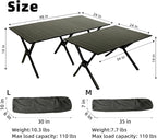 ROCK CLOUD Folding Camping Table Aluminum Portable Roll-Up Picnic Table 4-6 Person for BBQ Backyard Patio Party, 48x24 in, Wood Grain