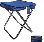 Camping Stool, Portable Folding Stool, Aluminum Ultralight Backpacking Stool Suitable for Outdoor Gardening and Beach Hiking Fishing (Blue, 13.5 High)