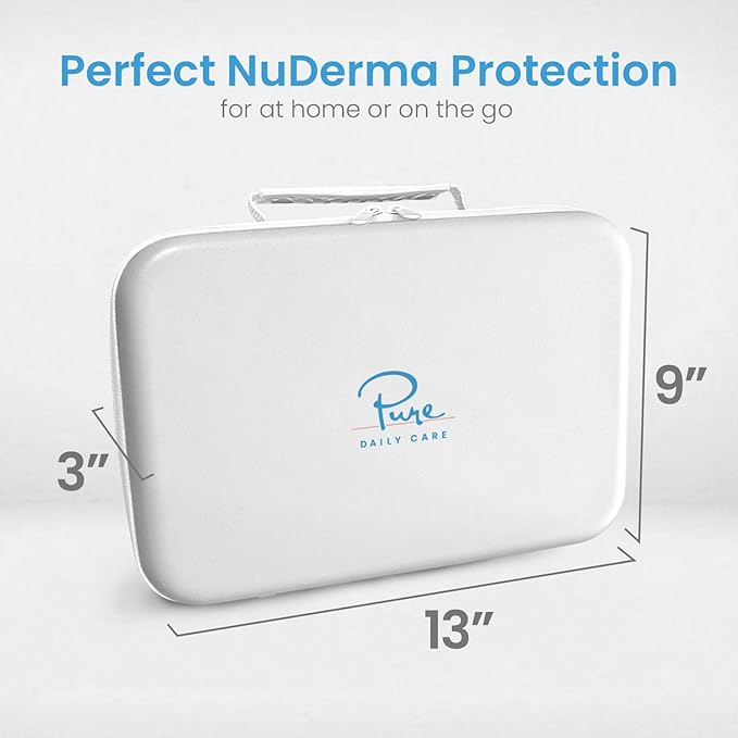 NuDerma Official Carrying Case for High Frequency Wand - Holds All Attachments - Portable for Travel - Compatible with All Nuderma Models - Padded Storage and Travel Case