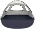 WhiteFang Beach Tent Anti-UV Portable Sun Shade Shelter for 3/4/6/8 Person, Extendable Floor with 3 Ventilating Mesh Windows Plus Carrying Bag, Stakes and Guy Lines