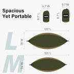 Kootek Camping Hammock, Portable Hammocks with Tree Straps & Attached Carry Bag, Camping Essentials Gear, Perfect for Outside Indoor Hiking Beach Backpack Travel