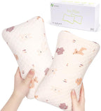 vocheer Small Pillows for Sleeping, 11"x 7" Mini Travel Pillow, Tiny Pillows for Neck, Wrist, Lumbar and Knee, Pets Pillow, Cotton, Machine Washable,Pink Deer-2PC