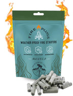 100% Waterproof Fire Plugs Fire Starters (50 Pack), BBQs, Smokers, Fire Pits, Fireplaces | Natural, Easy to Light, Emergency Ready