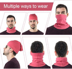 KGC 2 Pack Winter Neck Warmer Gaiter Fleece Windproof Face Mask Cover Cold Weather Scarf for Men & Women