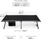 EVER ADVANCED 2 Pack Extra Wide Camping Cot for Adults Oversized XXL Sleeping Cots Folding Cot Bed with Carry Bag, 84.3" L x 41.9" W, Support to 550 lbs