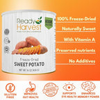 Ready Harvest Freeze Dried Food - Sweet Potatoes | Emergency Food | Pantry Staples | #10 Can | 25-Year Shelf Life | Cans Filled to the Top
