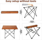 ROCK CLOUD Portable Camping Table Ultralight Aluminum Camp Table Folding Beach Table for Camping Hiking Backpacking Outdoor Picnic, Size M