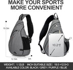 INOXTO Sling Bag, Multipurpose Crossbody Shoulder Bag for Men and Women