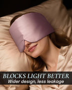 Zenssia Satin Sleep Mask for Women and Men, Lightweight Padded Eye Mask with Adjustable Strap, Comfort Blackout for Travel and Nap - Light Plum