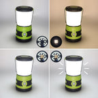 LED Camping lamp Super Bright 1500 lumens 4 Light Modes Dimmable searchlight Battery-Powered Emergency lamp Suitable for Night Hiking Tent Lighting Emergencies Power outages (Green X2)