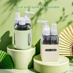 4 in 1 Travel Dispenser, 4 Pack Travel Bottles for Toiletries, Leak Proof Travel Size Containers, Portable Containers for Shampoo Lotion Conditioner Cream (GREEN 60ML)