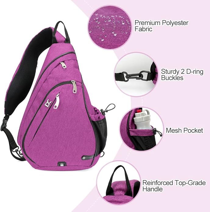 INOXTO Sling Bag, Multipurpose Crossbody Shoulder Bag for Men and Women