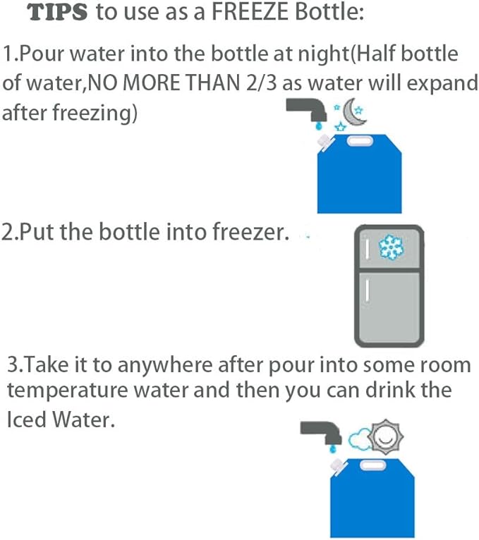 SUPANT Collapsible Emergency Water Jug Container Bag, Freezable, BPA Free Plastic Water Carrier Tank, Outdoor Folding Water Bag for Sport Camping Riding Mountaineer Backoacking, Food Grade