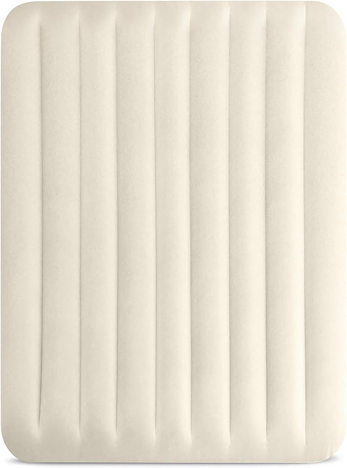 Intex 64103E Dura-Beam Standard Single-High Air Mattress: Fiber-Tech - Queen Size - 10in Bed Height - 600lb Weight Capacity - Pump Sold Separately