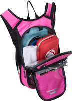 15L Insulated Hydration Backpack Pack with 2L Water Bladder Lightweight Hiking Backpack Bag for Women Men Daypack for Hiking Running Festival Camping Biking