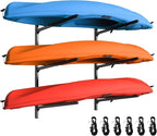 Kayak Storage Rack, Heavy Duty Freestanding Kayak Rack for Garage and Outdoor Storage, Kayak Stand Adjustable for Kayak, Canoe, Surfboard and Paddle Board