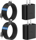 45W Super Fast Charger USB C Android Phone Type C Charger Fast Charging Block with 6.6FT Cord for Samsung Galaxy S26/S26 Ultra/S26+/S25 Ultra/S25/S24 Ultra/S24/S23 Ultra/S22/S21/S20/Note 10, Black