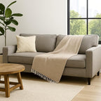 Open Road Goods Solid Color Mexican Yoga Blanket – Large Handwoven Throw for Yoga, Beach, Camping or Home – Soft and Durable Cotton Blend