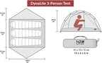 Near Zero 1-3 Person Ultralight Backpacking Tents, up to 2 Doors, 20D Ripstop Waterproof Sealed Nylon, Freestanding, Rainfly, 3 Season, with Lightweight Aluminum Frame. Easy Setup System