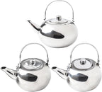 Stainless Steel Tea Kettle, Heat Resistant Handle Stovetop Camping Coffee Pot Water Bottle with Built in Filter for Tea and Beverage Brewing(16cm)