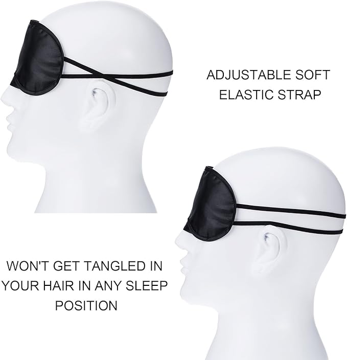 Mudder Blindfold Eye Mask Shade Cover for Sleeping with Nose Pad, 10 Pack