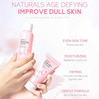 6 Pcs Skin Care Sets JAPAN SAKURA Women Beauty Gift Sets Sakura Skin Care Kit with Cleanser, Toner, Serum, Eye Cream, Lotion, Essence Cream Travel Kit for Women Teen Girls