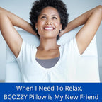 BCOZZY Neck Brace Pillow - Patented Relief for Neck Pain and Supportive Sleep-Soft, Washable, and Adjustable for Comfortable Resting. Black