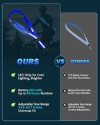 LED Reflective Belt Sash - 5 Lights Colors & 3 Light Modes High Visibility Night Safety Belt, Rechargeable Light Up Running Gear Adjustable Vest Straps for Runners Walkers Men Women